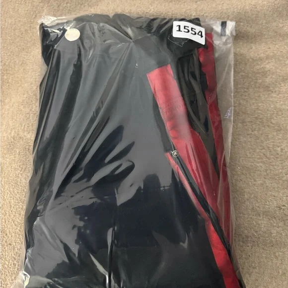 Amiri Jeans 34 Glitter Track Jeans Black With Red Stripe Men's Skinny Distressed - Picture 14 of 14